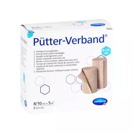 PÜTTER Pansement 8/10 cm x 5 m, 2 pièces