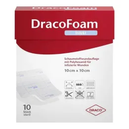 Couverture de plaie en mousse dinfection Dracofoam 20x20cm, 10 pc
