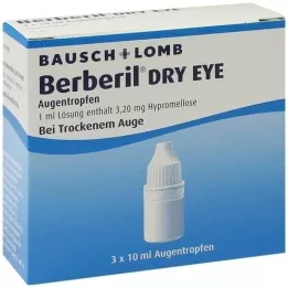 BERBERIL Dry Eye Eye gouttes, 3x10 ml