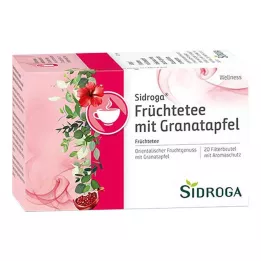 SIDROGA Sachet filtre pour thé aux fruits bien-être à la grenade, 20 x 2,0 g