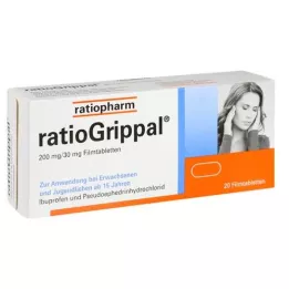 RATIOGRIPPAL 200 mg / 30 mg de comprimés de films, 20 pc