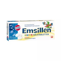 EMSILLEN Pastilles pour la gorge pour enfants à la vanille, 20 pièces