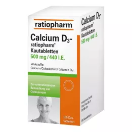 CALCIUM Comprimés à croquer D3-ratiopharm, 100 pcs