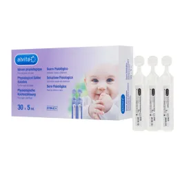 Ampoules de solution saline physiologique Alvita, 30X5 ml