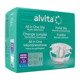 Alvita All-in-One Incontinence Pantalon Maxi Grande Nuit, 20 pc