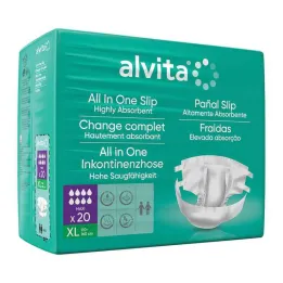 Alvita All-in-One Pantalon dincontinence Maxi XL Nuit, 20 pc