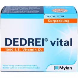 DEDREI Pack de traitement de comprimés vitaux, 180 pièces