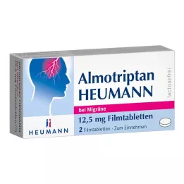ALMOTRIPTAN Heumann pour la migraine, comprimés pelliculés à 12,5 mg, 2 unités
