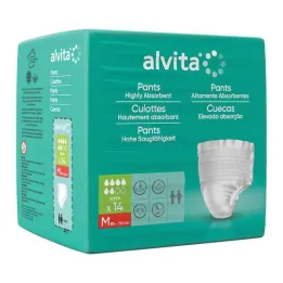 Alvita Incontinence Pantalon super moyen, 14 pc