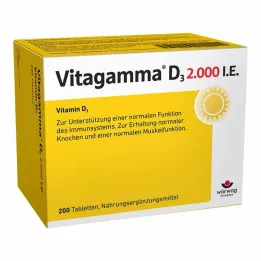 VITAGAMMA D3 2 000 UI Vitamine D3 NEM Comprimés, 200 pcs