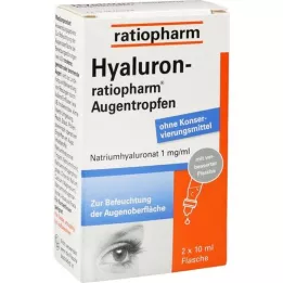 HYALURON-RATIOPHARM gouttes oculaires, 2x10 ml