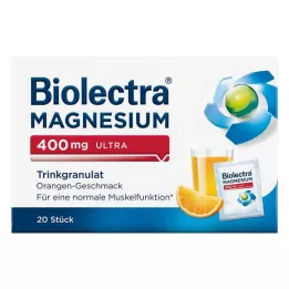 BIOLECTRA Granulés à boire ultra magnésium 400 mg orange, 20 pcs
