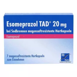 ESOMEPRAZOL TAD Gélules dures de 20 mg pour brûlures destomac, 7 pièces
