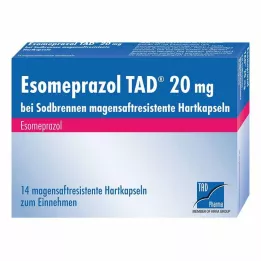 ESOMEPRAZOL TAD Gélules dures de 20 mg pour brûlures destomac, 14 pièces