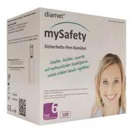 DIAMET Stylo de sécurité mySafety Kan.31 G 0,25x6 mm, 100 pièces