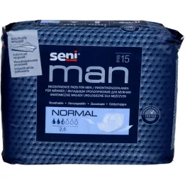 SENI Serviette pour incontinence homme normale, 15 pièces