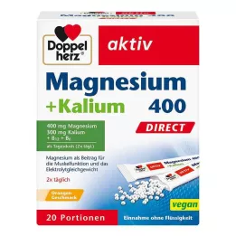DOPPELHERZ Magnésium + Potassium DIRECT Sachets de portions, 20 pièces