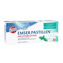 EMSER Pastilles fraîcheur menthol sans sucre, 30 pcs