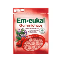 EM-EUKAL Gummies à la cerise sauvage et à la sauge retenant le sucre, 90 g