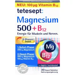 TETESEPT Comprimés de magnésium 500 + B12 Depot, 30 pcs