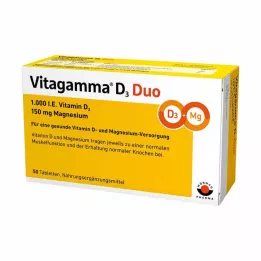 VITAGAMMA D3 Duo 1 000 UI Vitamine D3 150 mg Magnes.NEM, 50 pcs