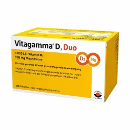 VITAGAMMA D3 Duo 1 000 I.E. Vitamine D3 150 mg Magnes.NEM, 100 pcs