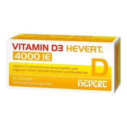 VITAMIN D3 HEVERT Comprimés de 4 000 UI, 60 pièces
