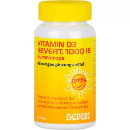 Vitamine D3 Hevert 1. 000 I. E. Gouttes en caoutchouc, 60 pc