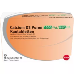 Calcium D3 Puren 1000 mg / 880 I.E. Comprimés à croquer 48 pc
