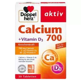 DOPPELHERZ Calcium 700 + comprimés de vitamine D3, 30 pc
