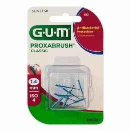 GUM Brosses de rechange Proxabrush Classic 1,4 mm, 8 pièces