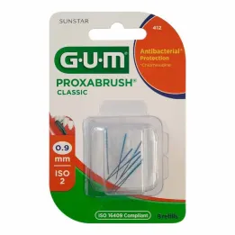 GUM Brosses de rechange Proxabrush Classic 0,9 mm, 8 pièces