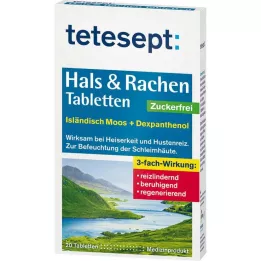 TETESEPT Gorge & Comprimés pour la gorge sans sucre, 20 pcs