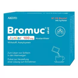 BROMUC akut Junior 100 mg expectorant contre la toux P.H.e.L.z.E., 20 pcs