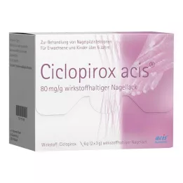 CICLOPIROX acide acétique 80 mg/g principe actif vernis à ongles, 6 g