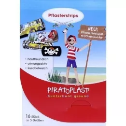 PIRATOPLAST Bandes de plâtre pour garçons 3 tailles, 16 pièces