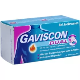 GAVISCON Dual 250 mg / 106,5 mg / 187,5 mg comprimés à mâcher, 48 pc