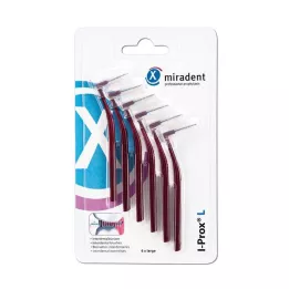 MIRADENT Brosse interdentaire I-Prox L 0,8 mm bordeaux, 6 pcs