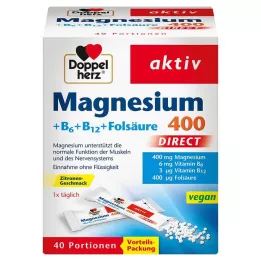 DOPPELHERZ Granulés de magnésium + vitamines B DIRECT , 40 pièces