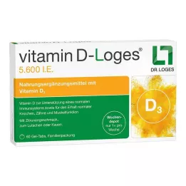 VITAMIN D-LOGES Comprimés à croquer hebdomadaires de 5 600 UI, paquet familial, 60 pièces