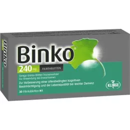 BINKO 240 mg de comprimés de films, 30 pc