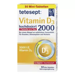 TETESEPT Vitamine D3 2 000 comprimés pelliculés, 50 pcs