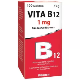 VITA B12 1 mg de pastilles au goût de menthe, 100 pc