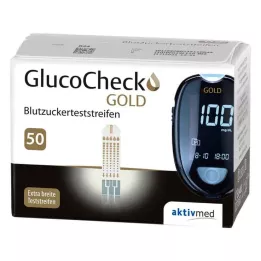 GLUCOCHECK GOLD Bandelettes de test de glycémie, 50 pièces