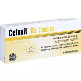 CEFAVIT D3 7 000 Cest-à-dire des comprimés de films, 60 pc