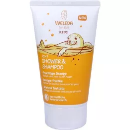 WELEDA Kids 2in1 Douche &amp; Shampooing Fruity Orange, 150 ml