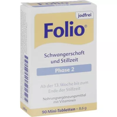FOLIO 2 comprimés pelliculés sans iode, 90 pcs