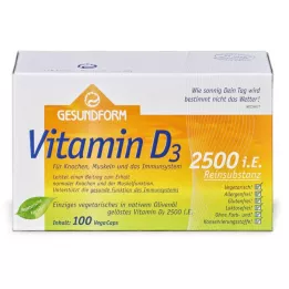 GESUNDFORM Vitamine D3 2 500 UI Vega-Caps, 100 pcs