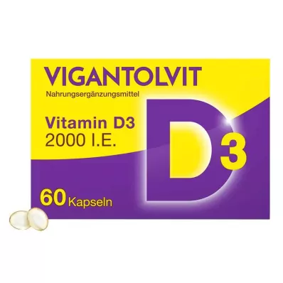 VIGANTOLVIT 2000 I.E. Capsules molles de vitamine D3, 60 pcs