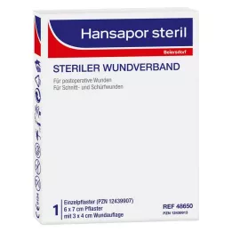 HANSAPOR Stérille Wound Association 6x7 cm, 1 pc